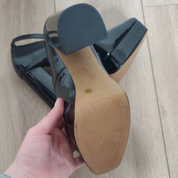 Jessica Simpson Mary Jane Black Platform Heels Size 9 - Picture 8 of 10